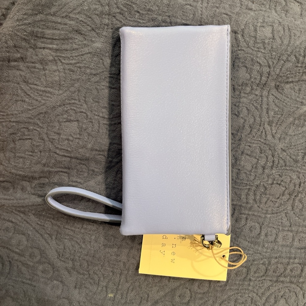 A. New. Day. purple/ blue wallet